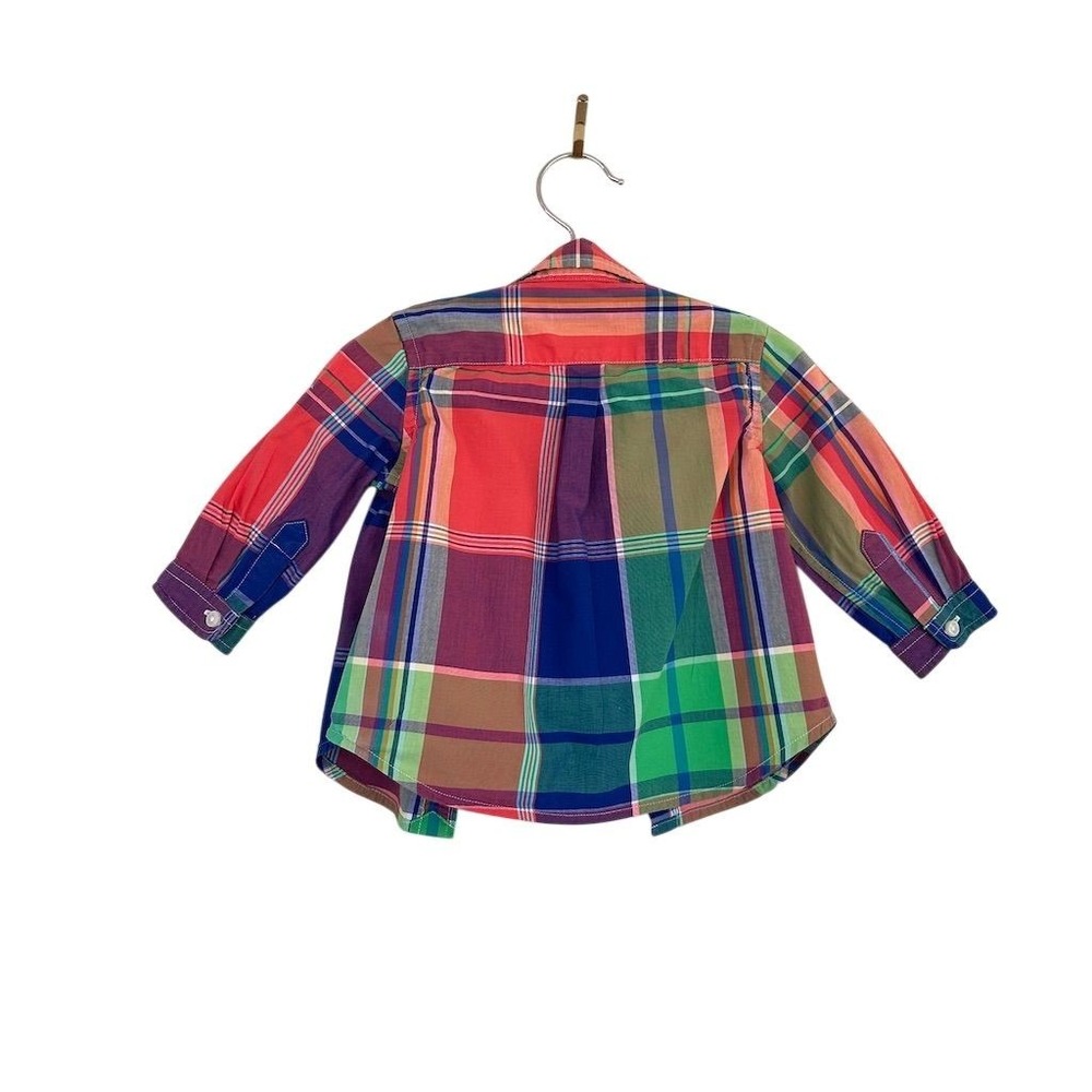 Ralph Lauren Baby Boys Plaid Button-Down Shirt 6-9 Months Multicolor - Picture 6 of 7